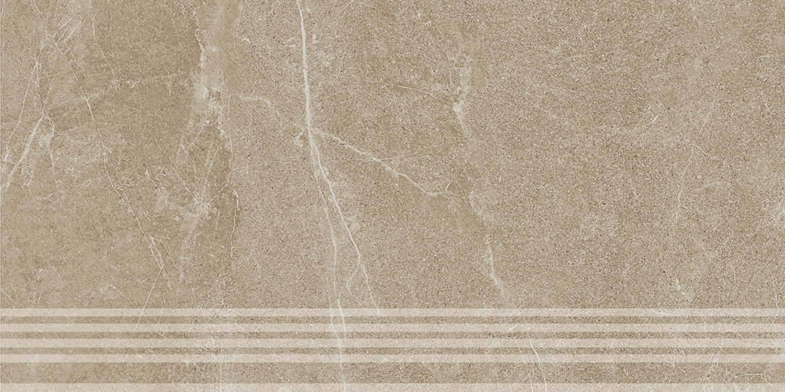 Керамическая ступень Kerama Marazzi Эстерель бежевый матовый обрезной 30x60x0,9