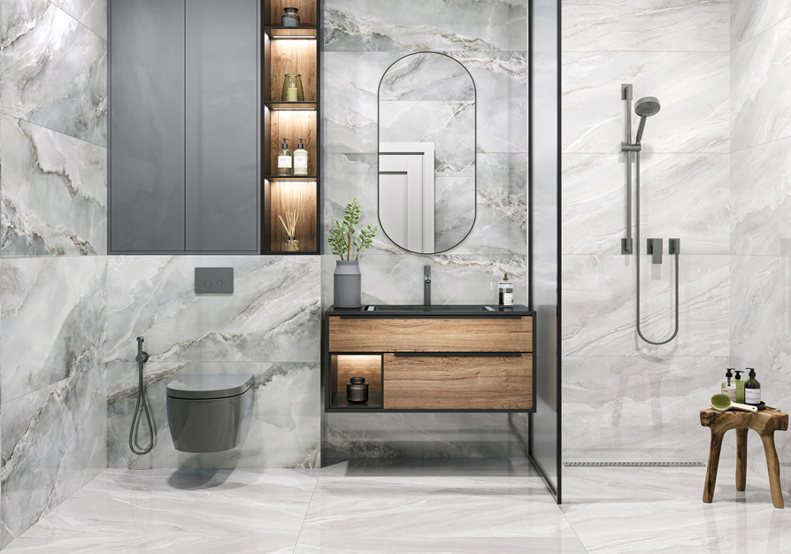 Керамический гранит Blumarin Gris полированный 60х120 60120BLM05P