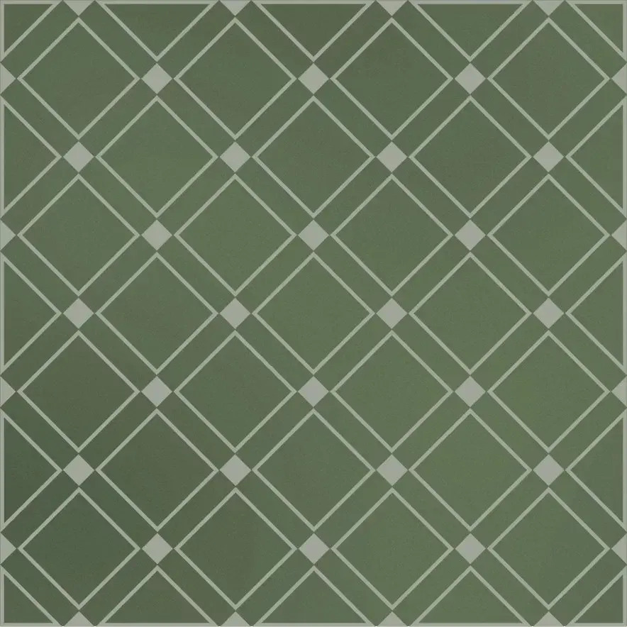 Керамический декор Kerama Marazzi Бахия 1 зеленый глянцевый 9,8x9,8x0,7