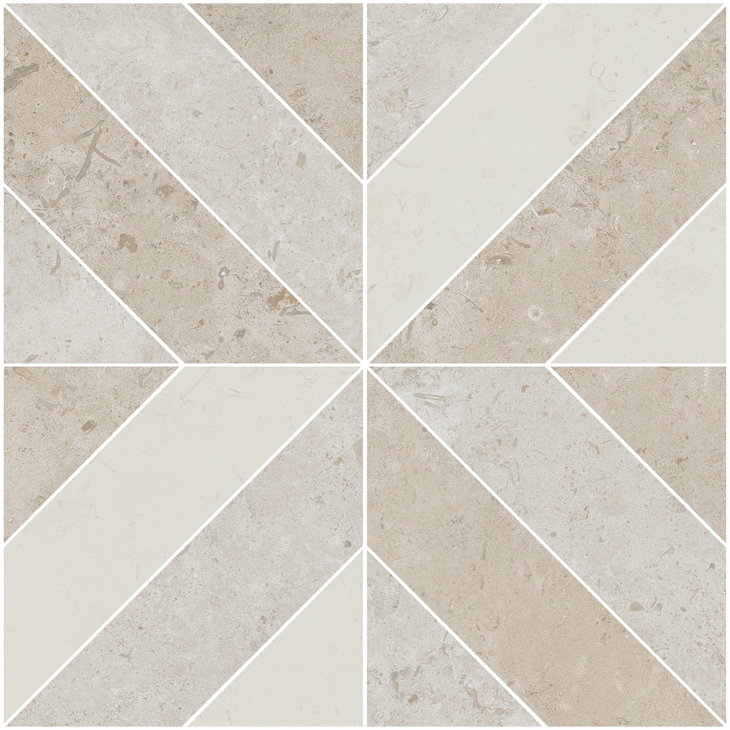 Керамический декор Про Лаймстоун ID125T бежевый матовый 60x60 (ст.арт. ID125)