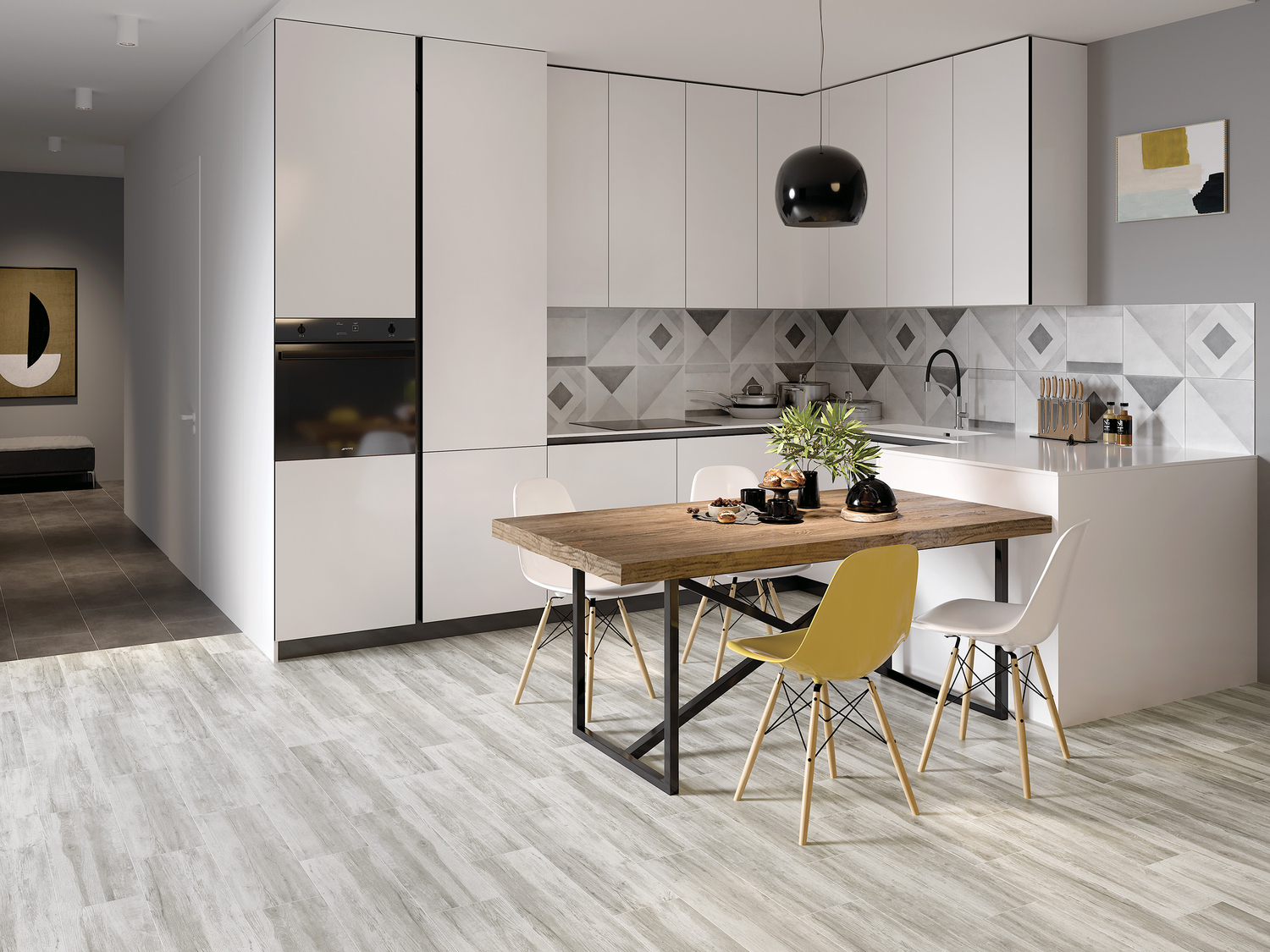 Керамический гранит Cersanit Antiquewood серый AQ4M092 18,5x59,8