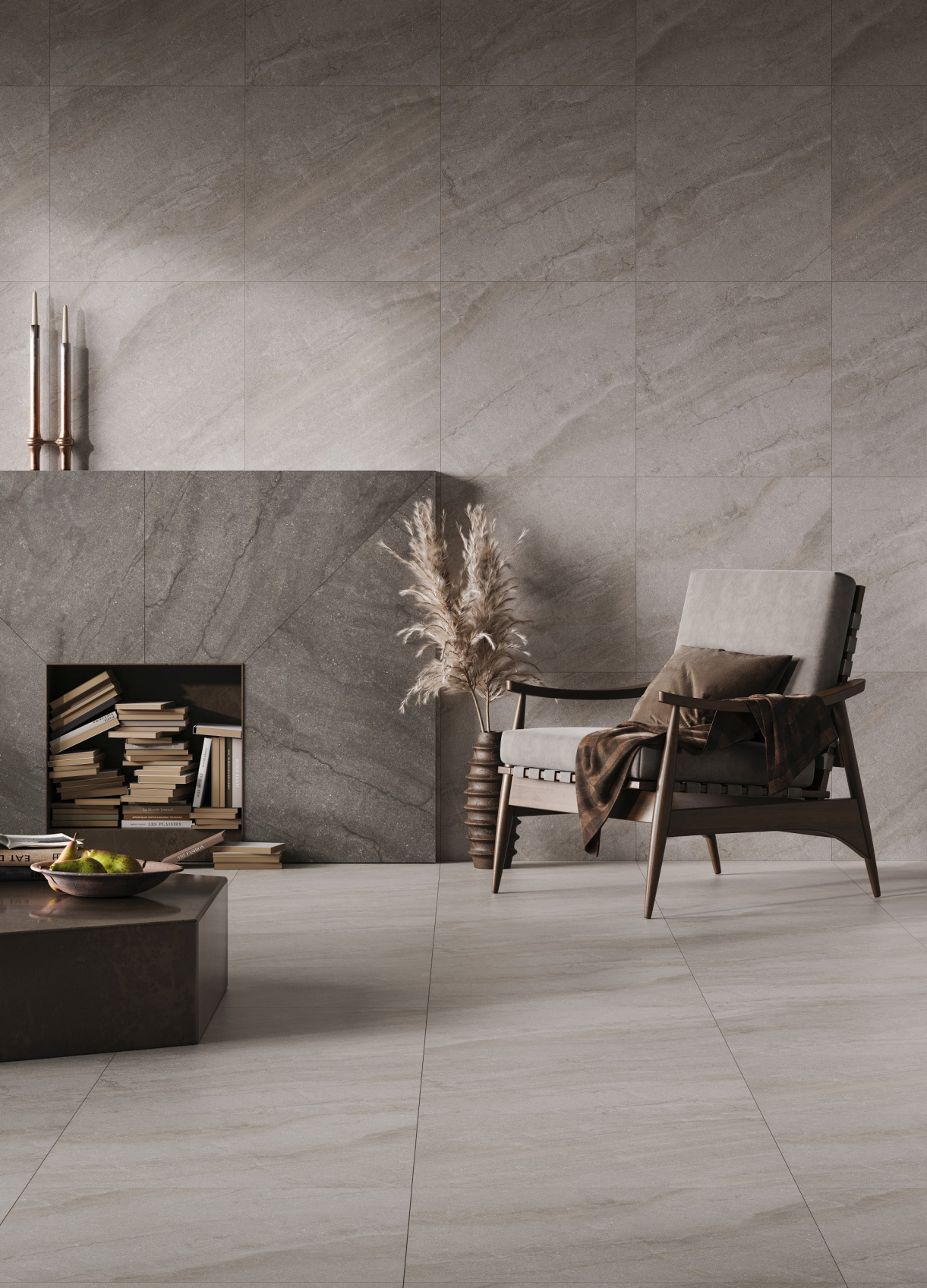 Керамический гранит Kerranova Берег серо-бежевый K-2403/MR матовый 60х60