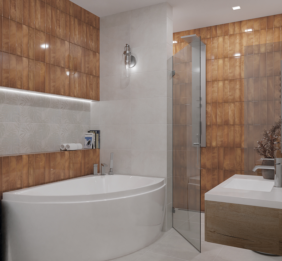 Керамическая плитка Azori Bricks Terracota 315x630