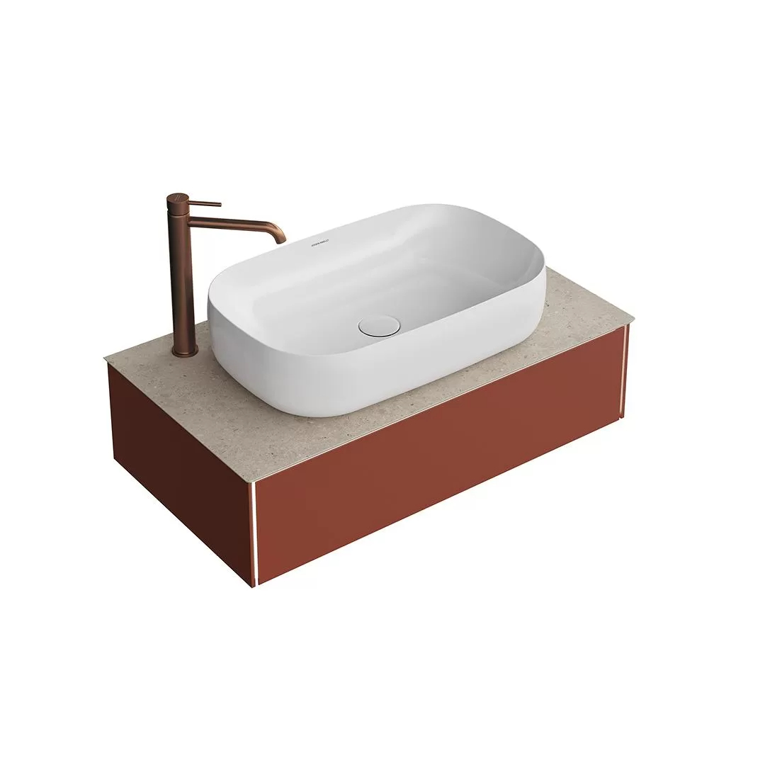 Тумба MAGICA подвесная 90, 1 ящик, венецианский красный матовый