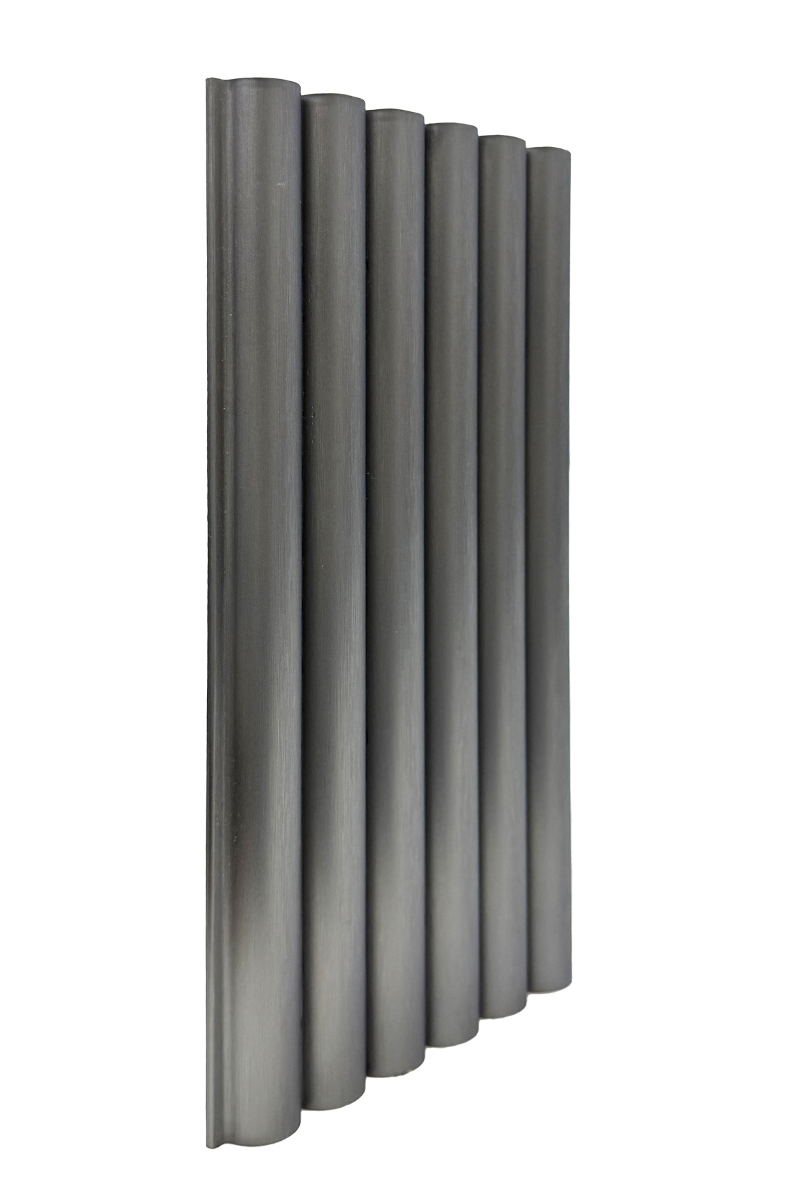 Бамбуковая панель Bonaparte рифленая Pipe silver metal 2800*123*15 (1шт=0,3444 кв.м.)