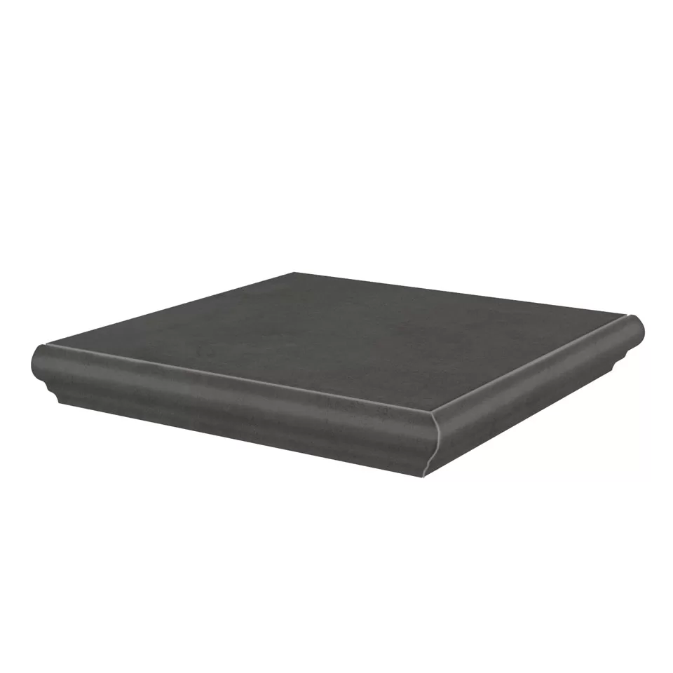 Керамическая ступень Kerama Marazzi Хадду угловая серая темная матовая 34x34