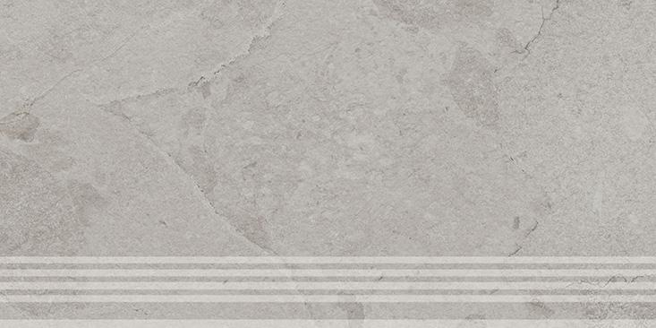 Керамическая ступень Kerama Marazzi Сплит серый светлый матовый обрезной 30x60x0,8