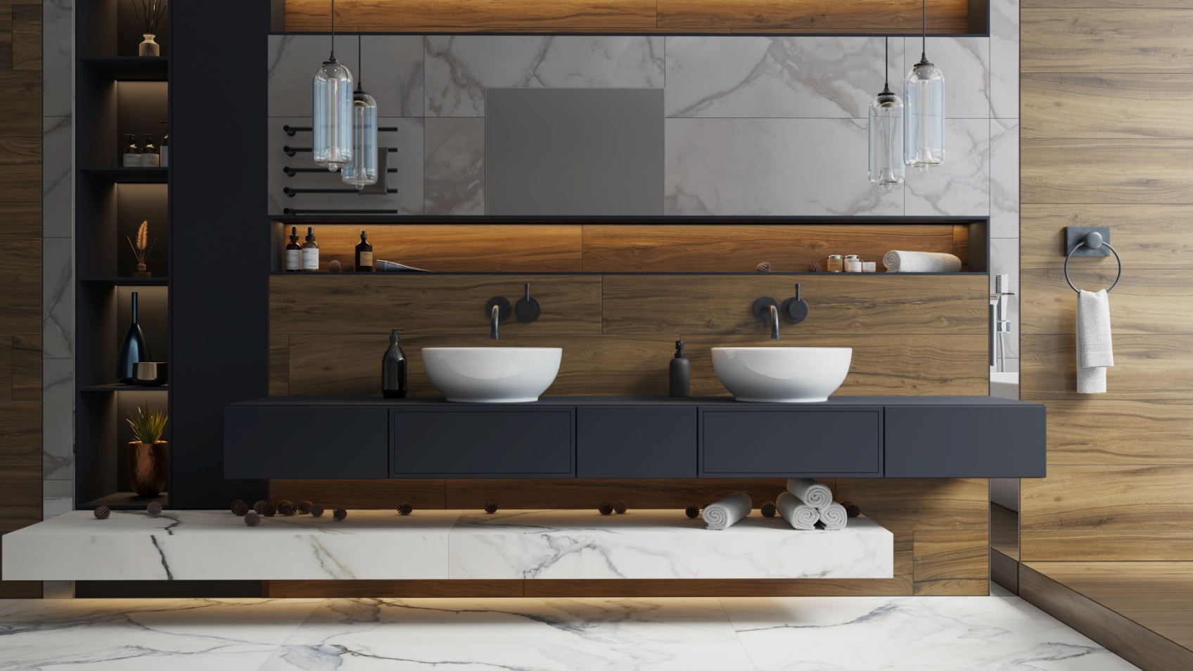 Керамический гранит Kerranova Alleya коричневый K-2102/SR структурированный 20х120