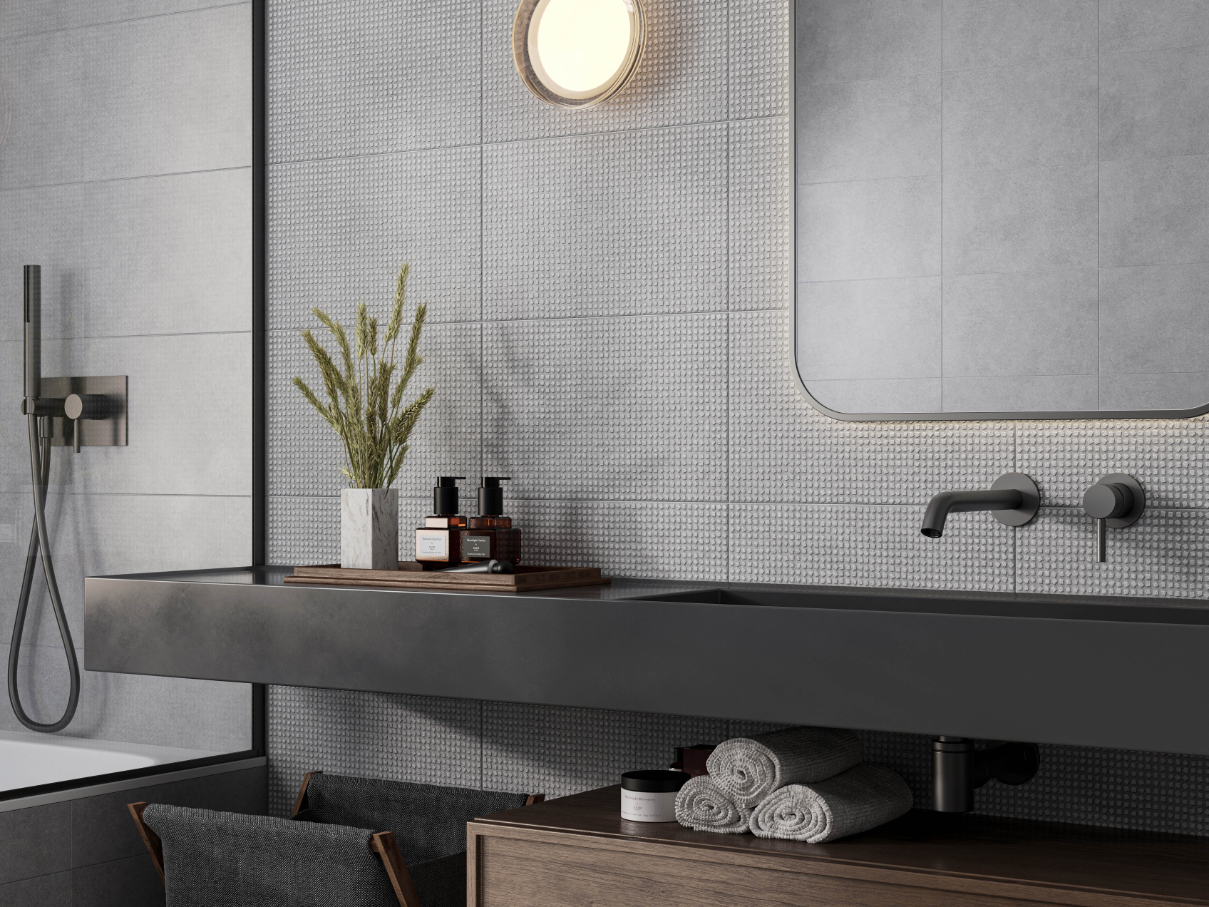 Керамическая плитка Gracia Ceramica Ритм сер низ 02