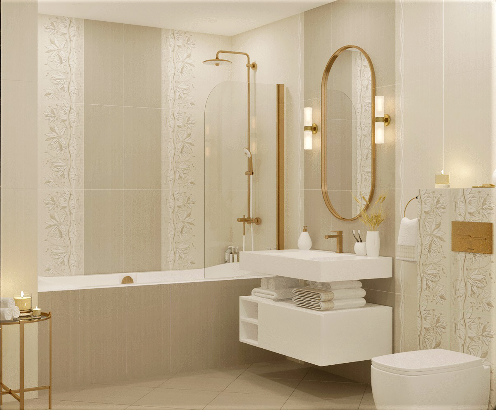 Керамическая плитка Azori Romanico Crema 31,5x63,0