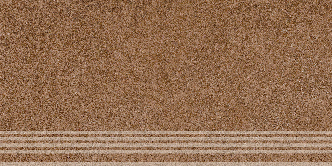 Керамическая ступень Kerama Marazzi Руссильон коричневый матовый обрезной 30x60x0,9