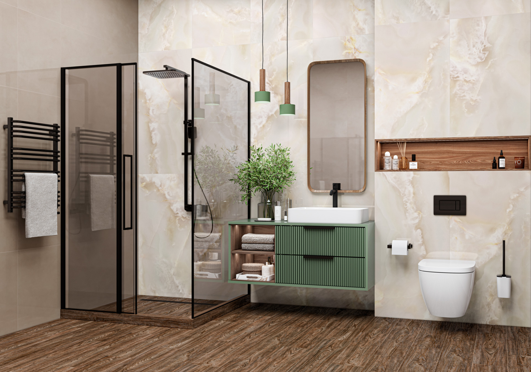 Керамический гранит Monaco Onyx Gris полированный 60х120 60120MCA05P