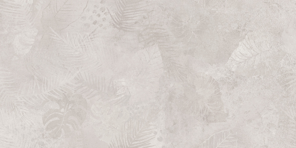 Керамический гранит Meissen Keramik State листья серый 44.8x89.8