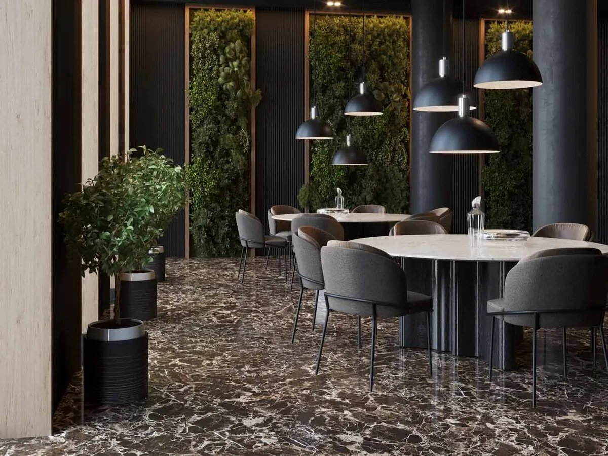 Керамический гранит Estima Marble Onlygres MOG 402 Dark Brown полированный 60х120