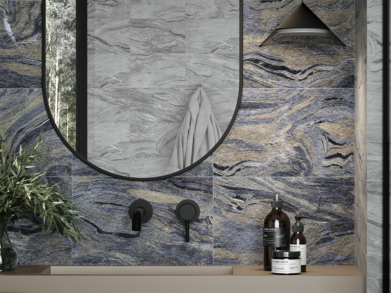 Керамическая плитка Gracia Ceramica Стрим син низ 04