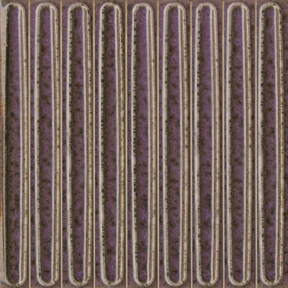 Керамический декор Kerama Marazzi Декор чипсет Далия фиолетовый глянцевый 20x20