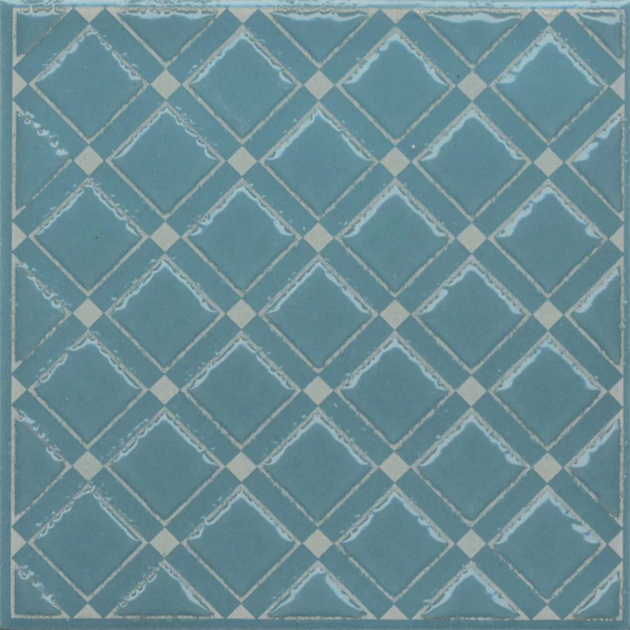 Керамический декор Kerama Marazzi Бахия 1 бирюзовый глянцевый 9,8x9,8x0,7