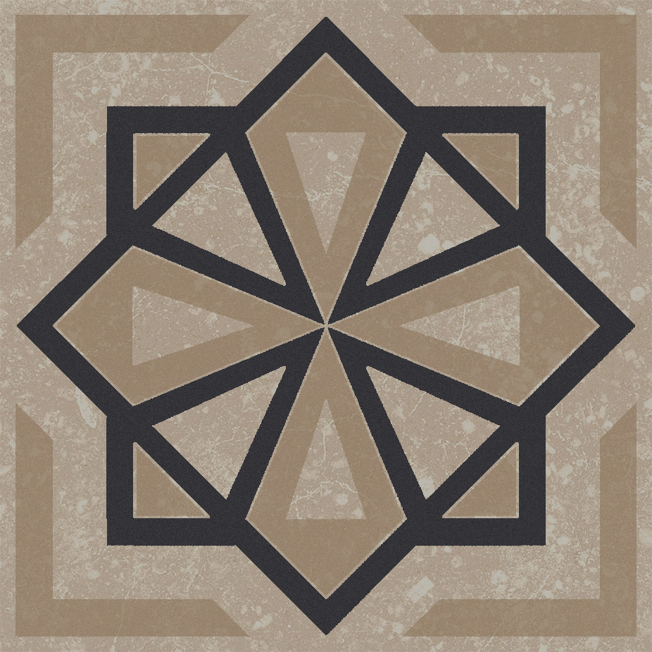 Керамический декор Kerama Marazzi Касабланка бежевый светлый матовый 9.8x9.8x0.7