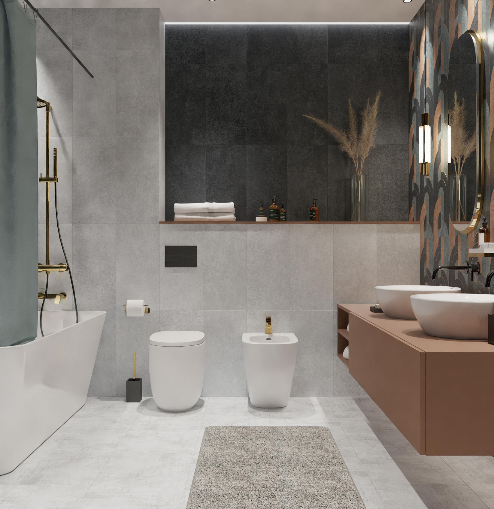 Керамическая плитка Axima Санта-Барбара Антрацит 30x60