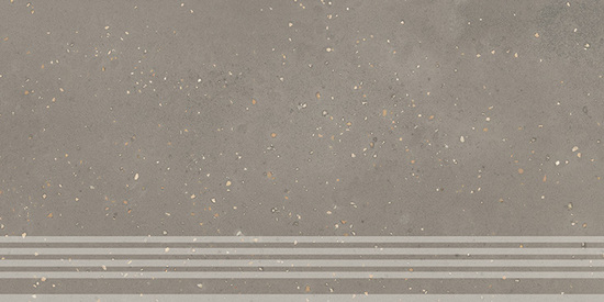 Керамическая ступень Kerama Marazzi Пунтум серый матовый обрезной 30x60x0,8
