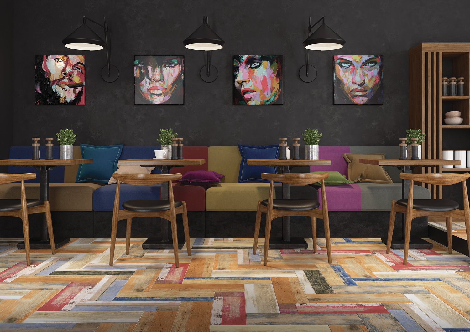 Керамический гранит Cersanit Colorwood многоцветный CL4M452 (рандомно) 18,5x59,8