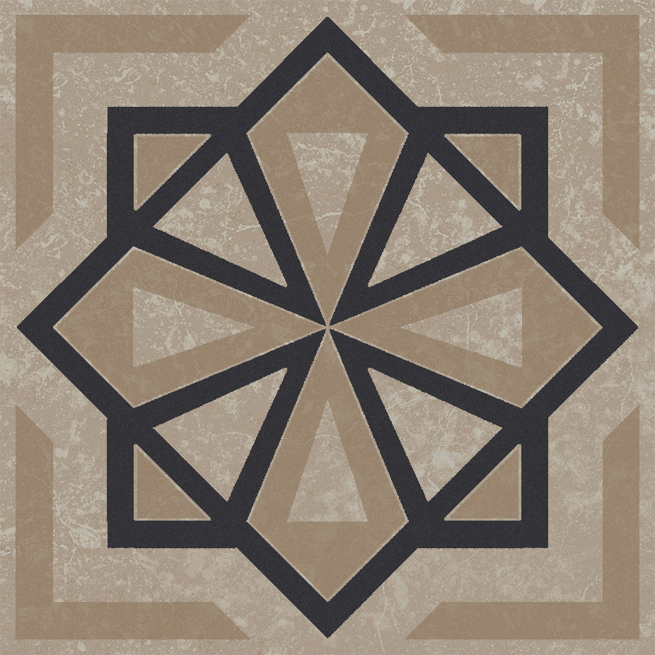 Керамический декор Kerama Marazzi Касабланка бежевый светлый матовый 9.8x9.8x0.7
