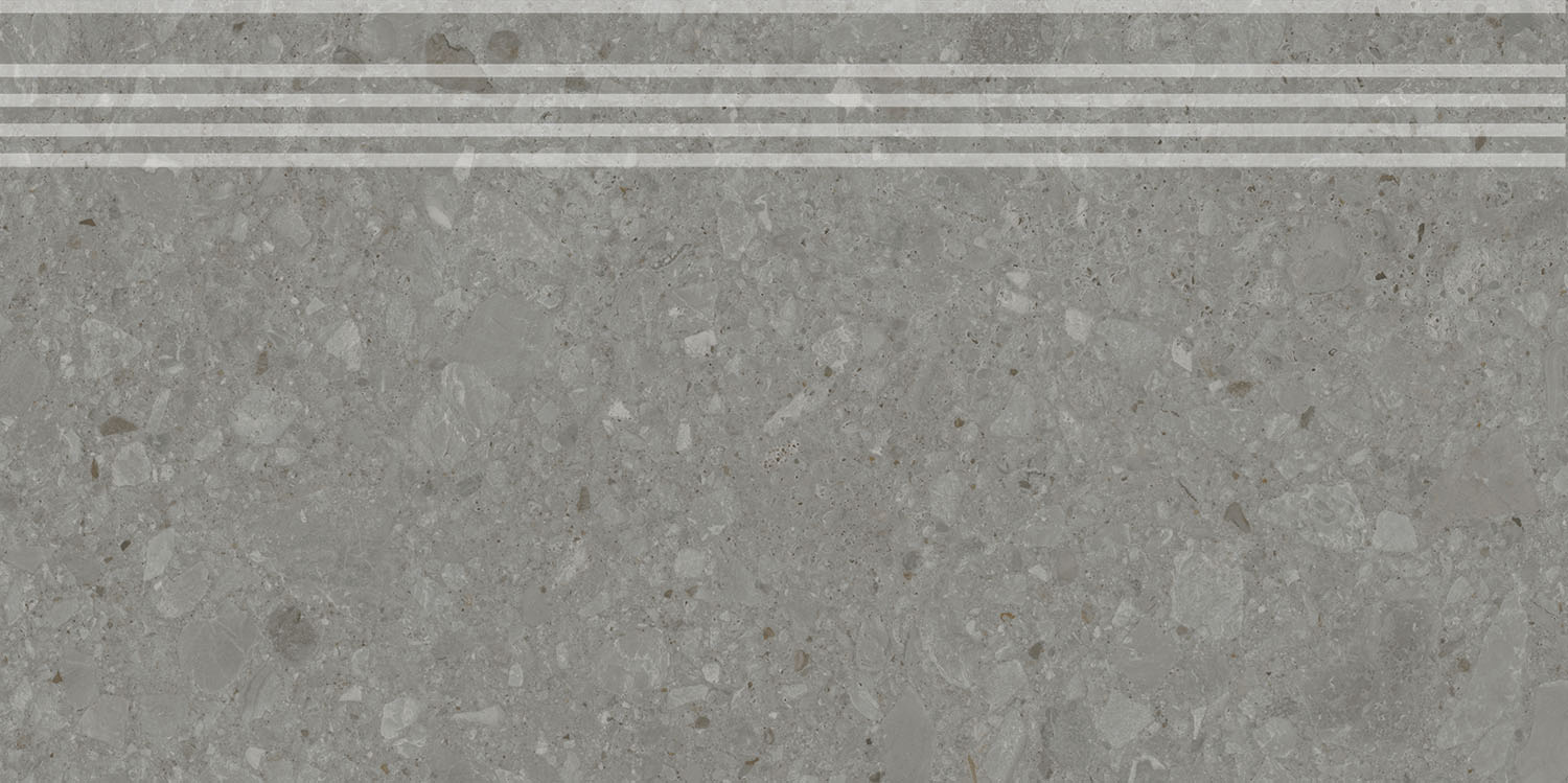 Керамическая ступень Kerama Marazzi Чеппо ди Гре серая темная матовая обрезная 30x60 в Уфе — купить с доставкой | Nova