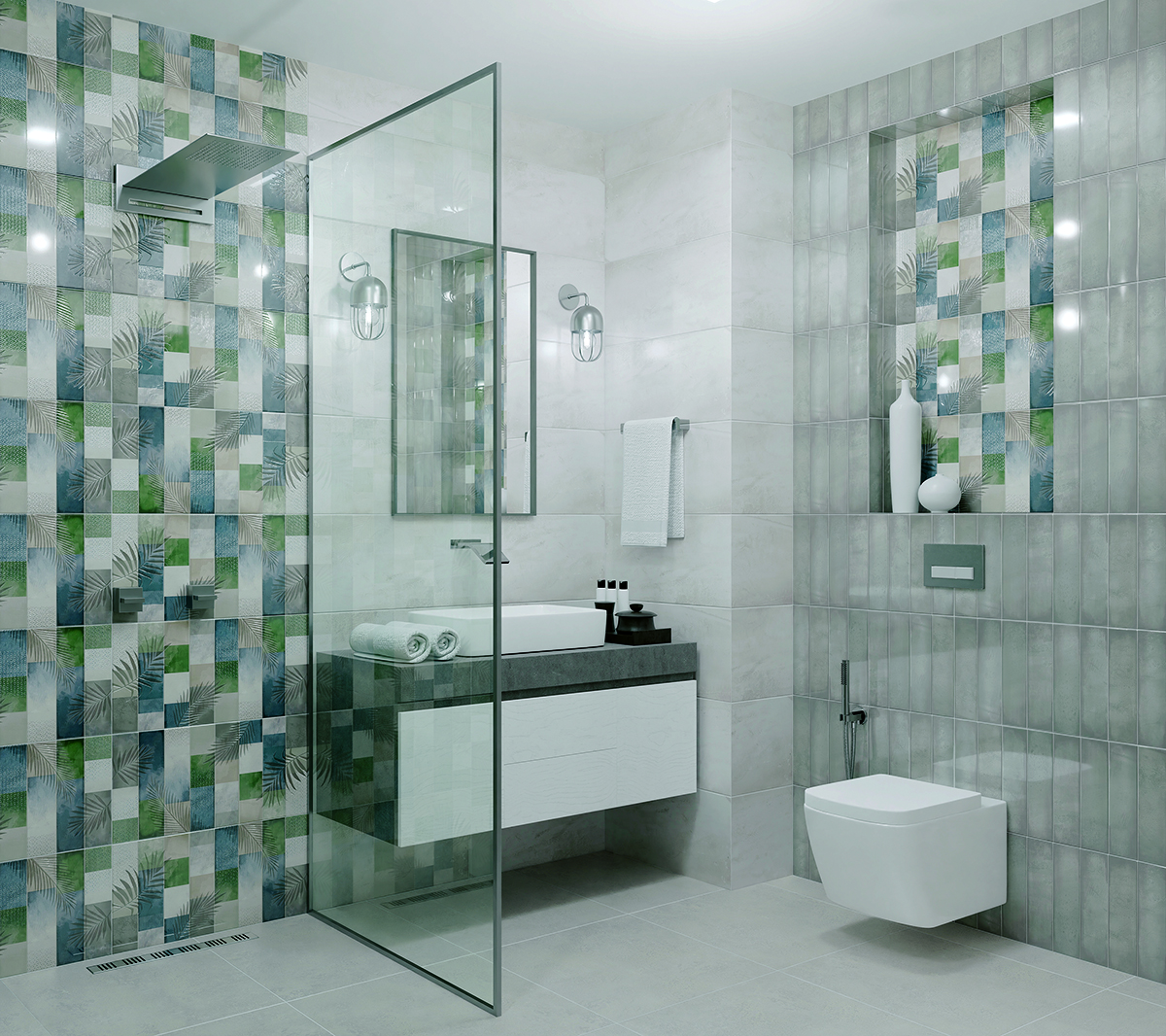 Керамическая плитка Azori Bricks Leaf 315x630