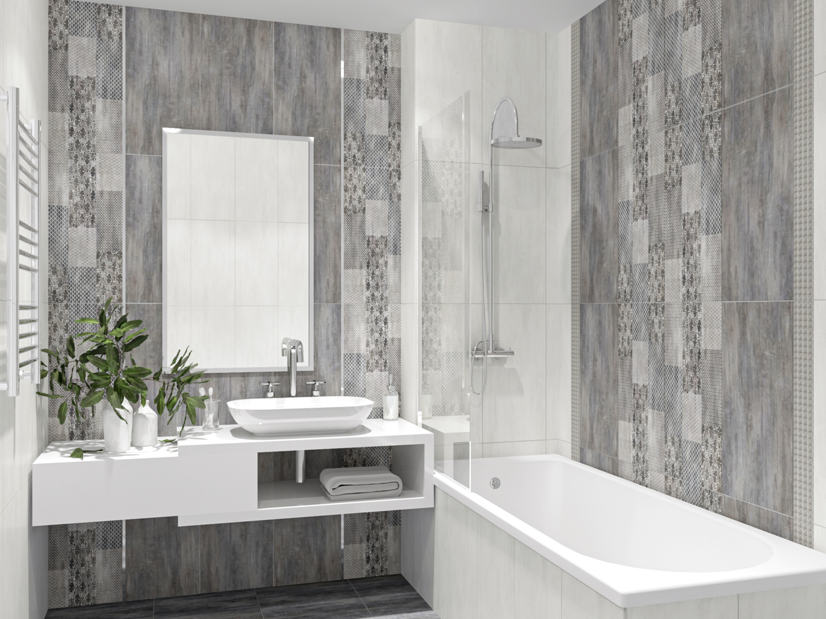 Керамическая плитка Azori Pandora Grey 315x630