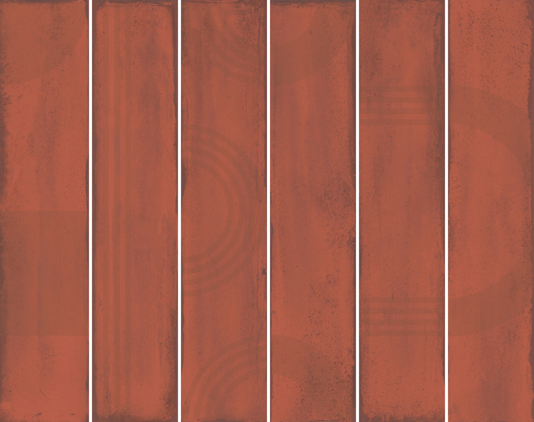 Керамическое панно Kerama Marazzi Мажорель красное глянцевое (из 6 частей 6х28.5) 36x28.5