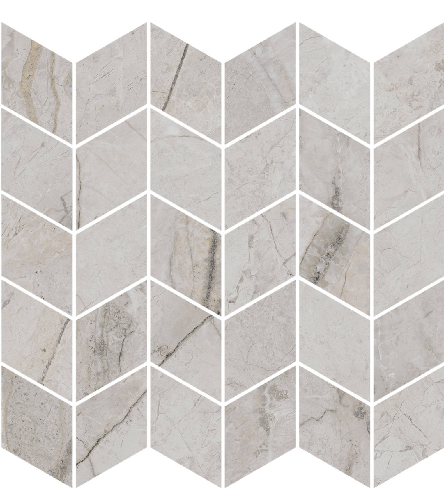 Керамический декор Kerama Marazzi Ифран мозаичный серый светлый глянцевый обрезной 30x31.2x0.9