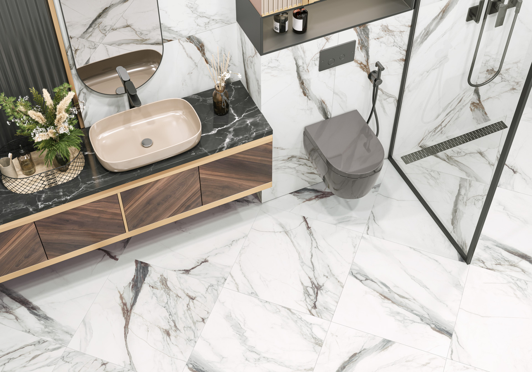 Керамический гранит New Trend Carrara Cersei матовый 60х120 D120208M