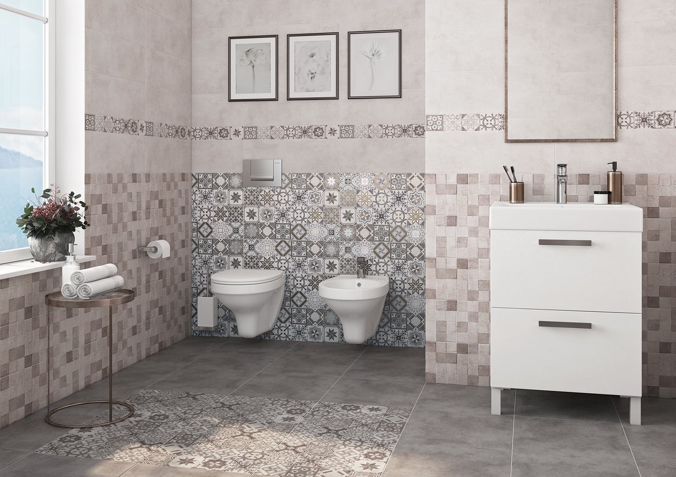 Керамический гранит Cersanit Sonata серый 42x42 SO4R092