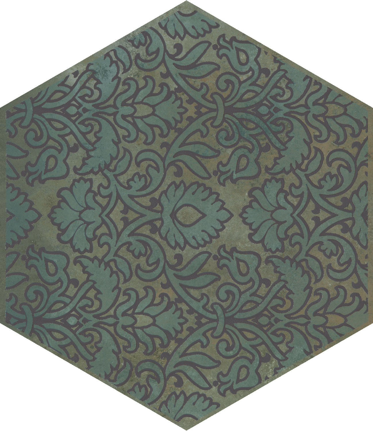 Керамический декор Kerama Marazzi Гроссето VT\B560\SG23037N зеленый матовый 20х23,1