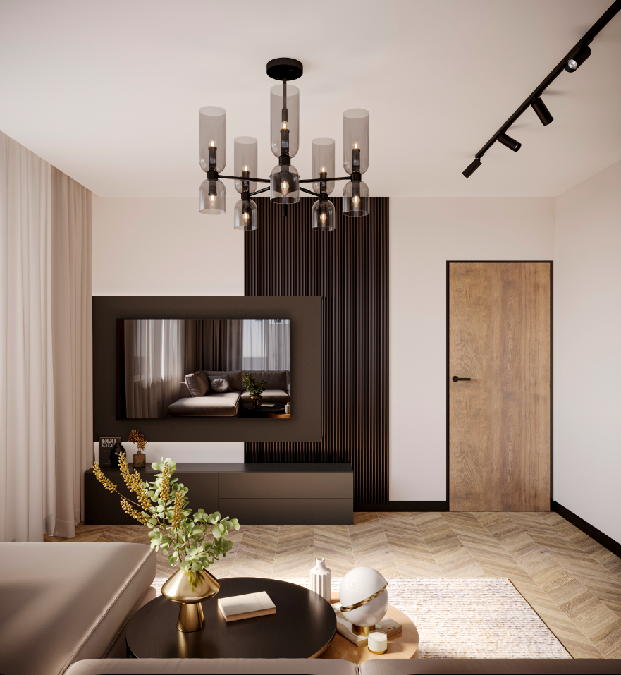 Бамбуковая панель Bonaparte рифленая Wave dark metal 2800*100*15 (1шт=0,28 кв.м.)