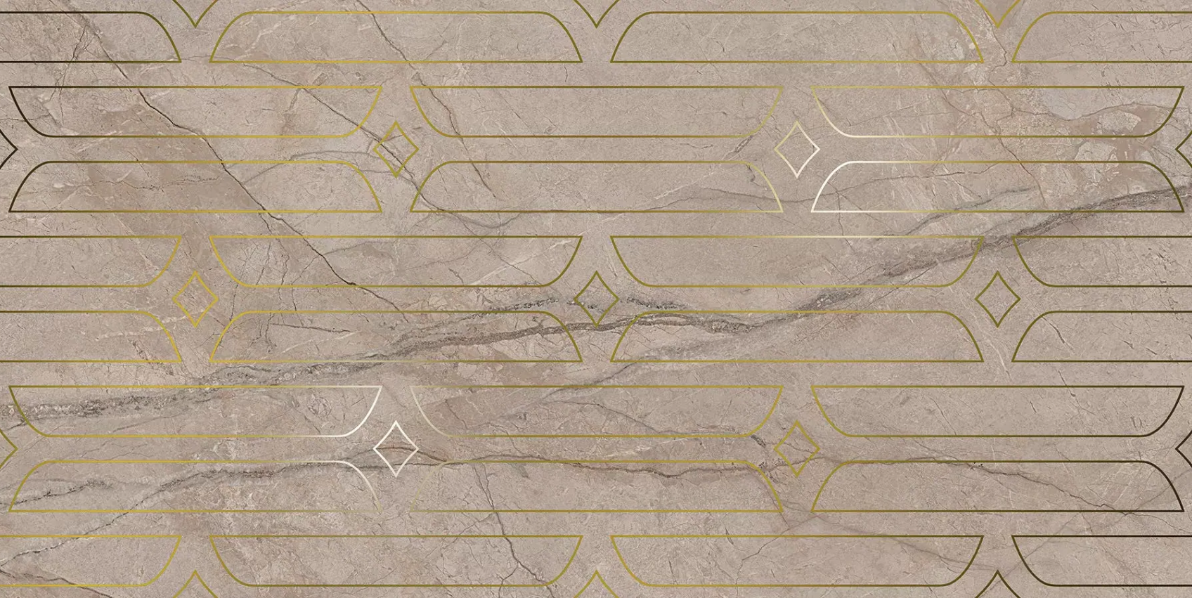 Керамический декор Kerama Marazzi Ифран бежевый светлый глянцевый обрезной 60x119,5x0,9