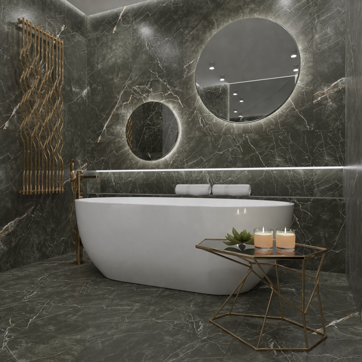 Керамический гранит Primavera Wilton Black Grit Granula 60x120 GG204 матовая