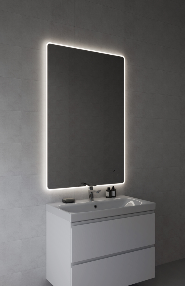 Зеркало ECLIPSE Fusion 80x120 с подсветкой прямоугольное