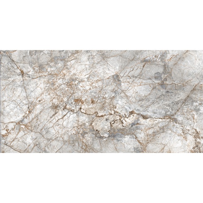 Керамический гранит Грессе Петра GRS02-15MD Серый камень серебристо бежевый 1200x600x10