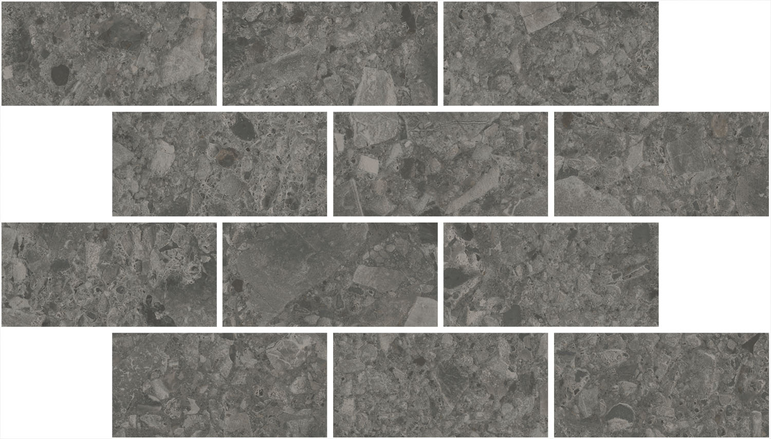 Керамическая мозаика Kerama Marazzi Чеппо ди Гре антрацит матовая обрезная 34,6x20 в Уфе — купить с доставкой | Nova