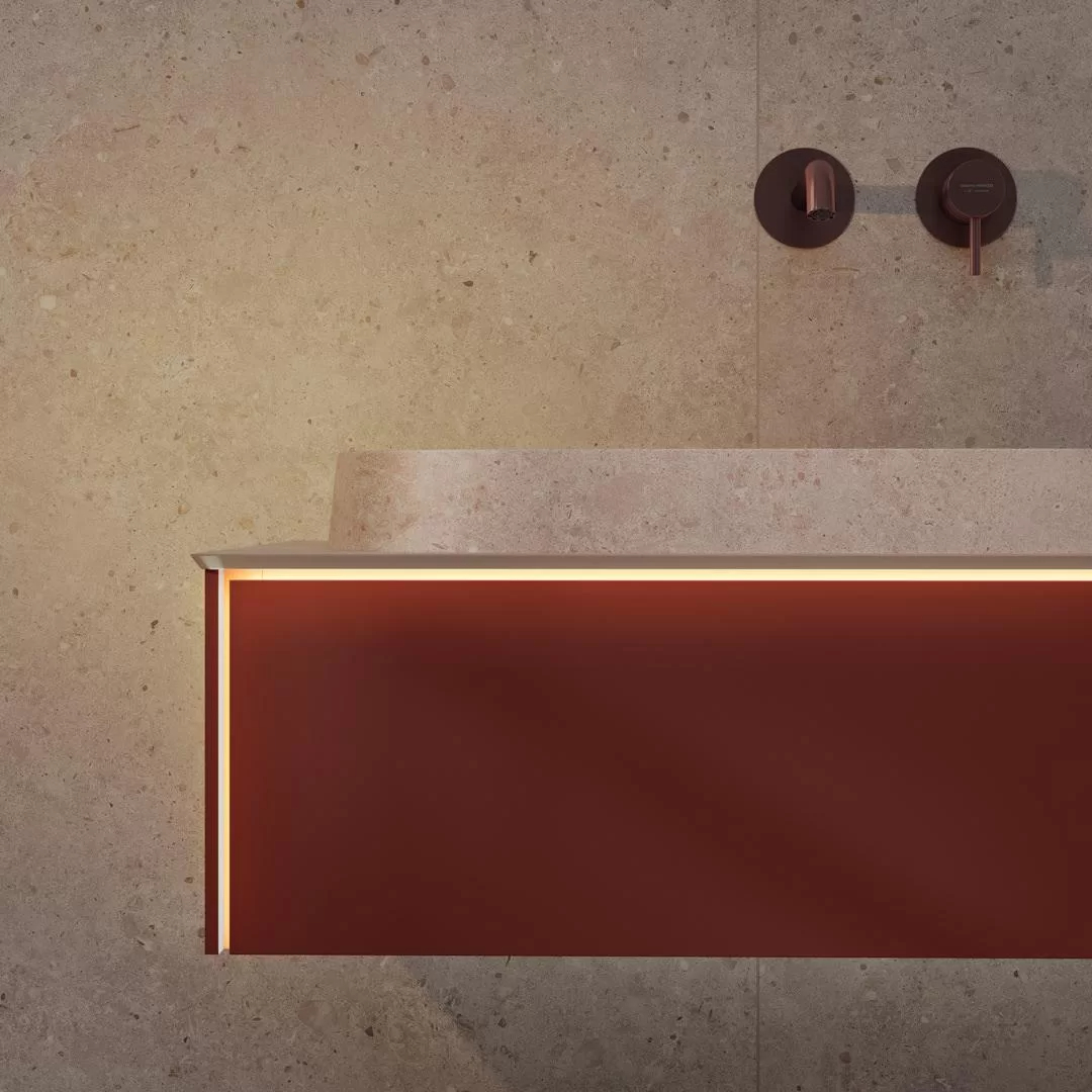 Тумба MAGICA подвесная 90, 1 ящик, венецианский красный матовый