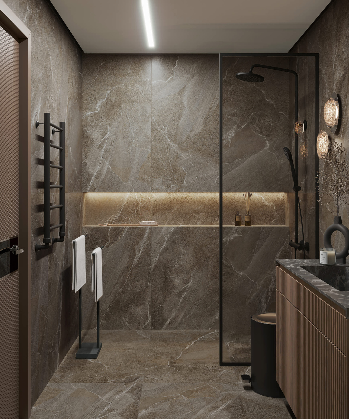 Керамический гранит Lasselsberger Ceramics Гроза 6493-0146 60х120 бежево-коричневый