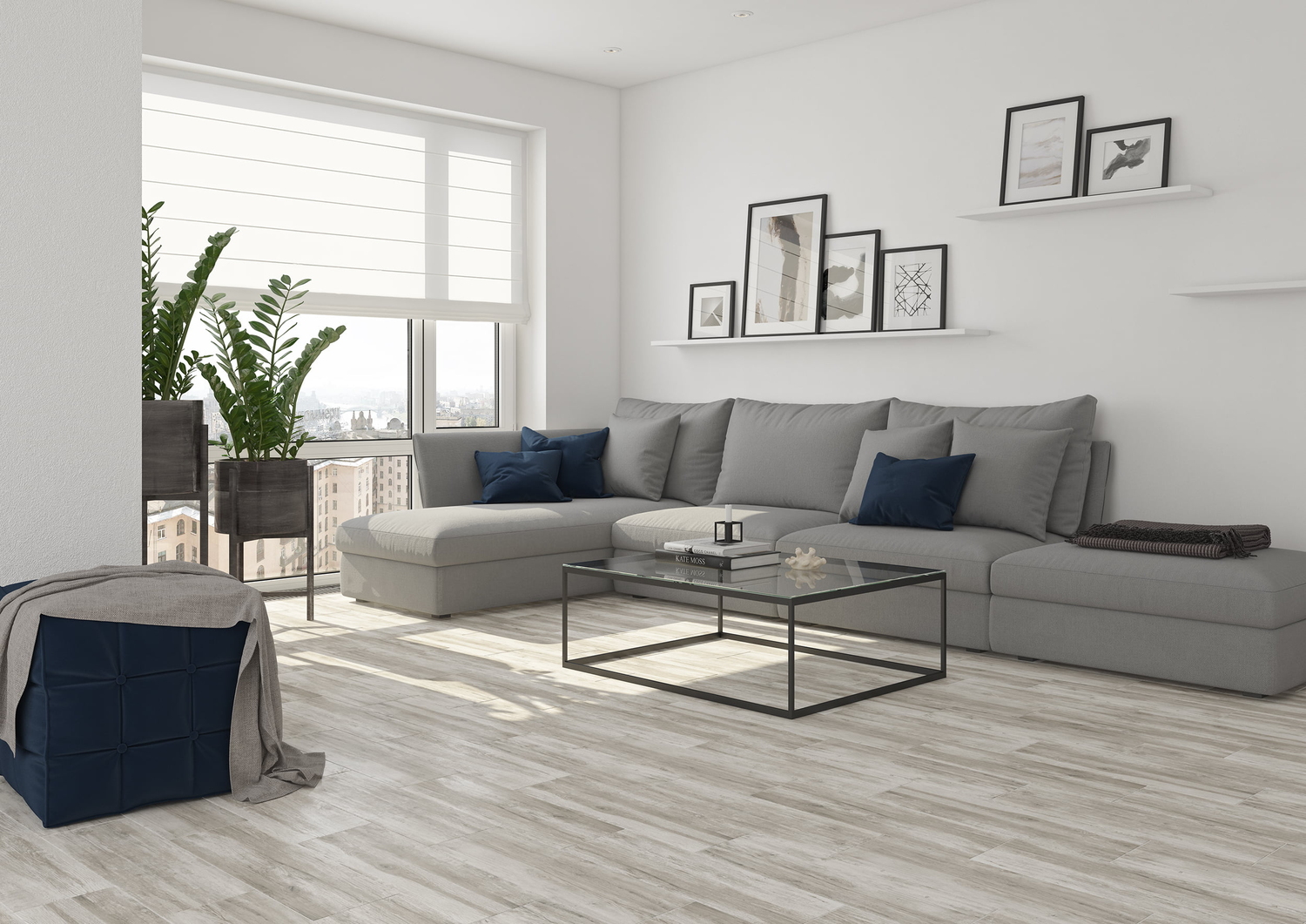 Керамический гранит Cersanit Antiquewood серый AQ4M092 18,5x59,8