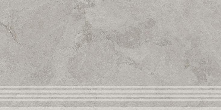 Керамическая ступень Kerama Marazzi Сплит серый светлый матовый обрезной 30x60x0,8