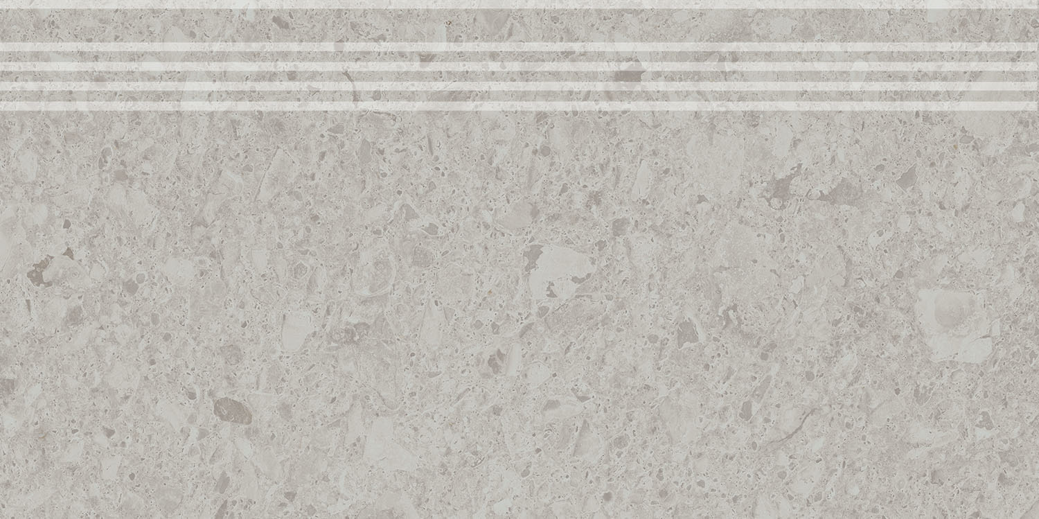 Керамическая ступень Kerama Marazzi Чеппо ди Гре серая светлая матовая обрезная 30x60 в Уфе — купить с доставкой | Nova