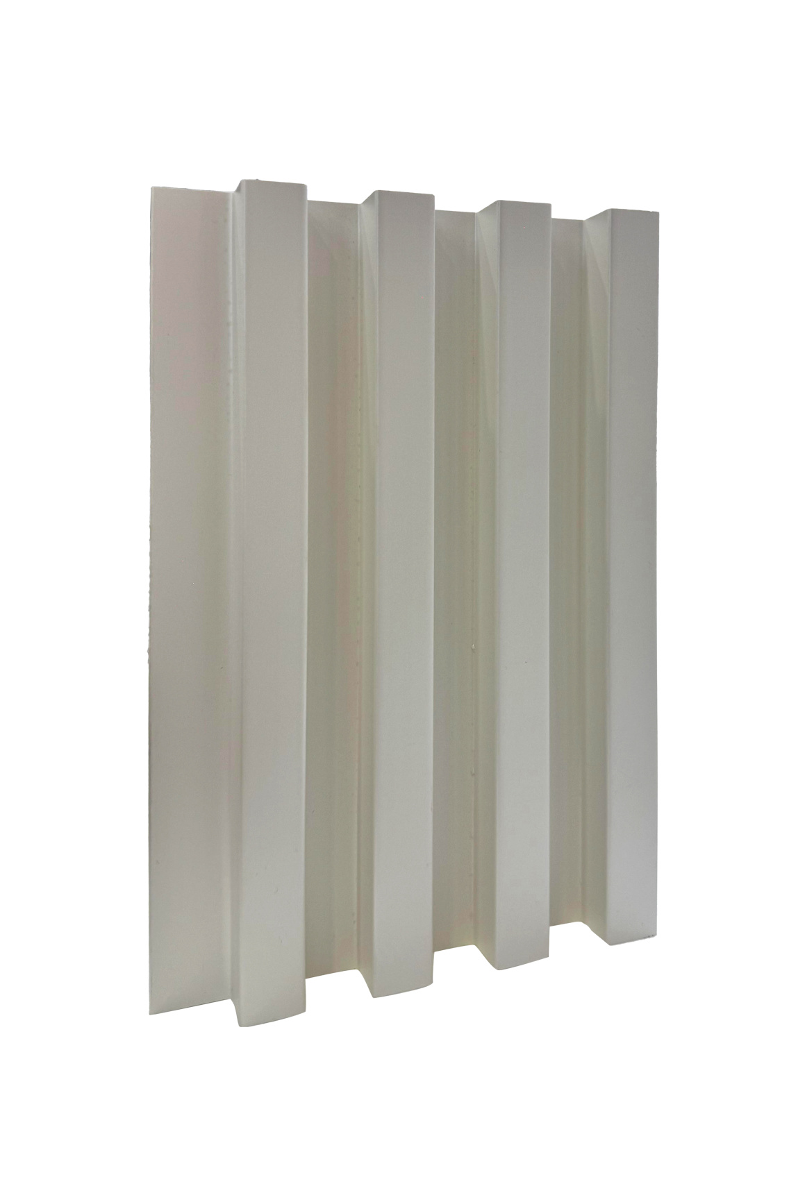 Бамбуковая панель Bonaparte рифленая Classic soft white 2800*160*22 (1шт=0,448 кв.м.)