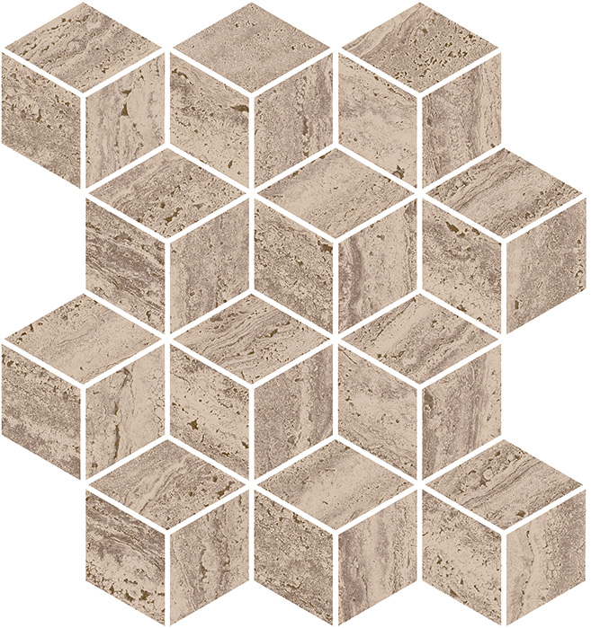 Керамическая мозаика Kerama Marazzi Про Травертин бежевый темный матовый обрезной 34,5x37x0,9