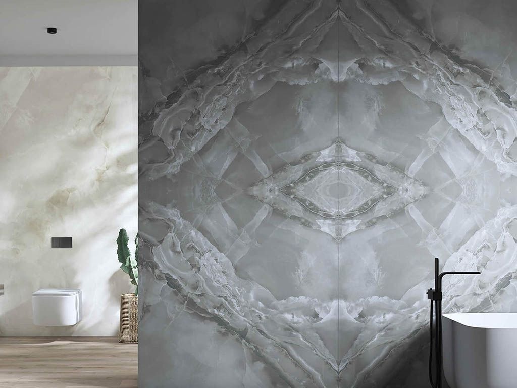 Керамический гранит Kutahya Seramik Marea Dark Grey Parlak Nano 60x120