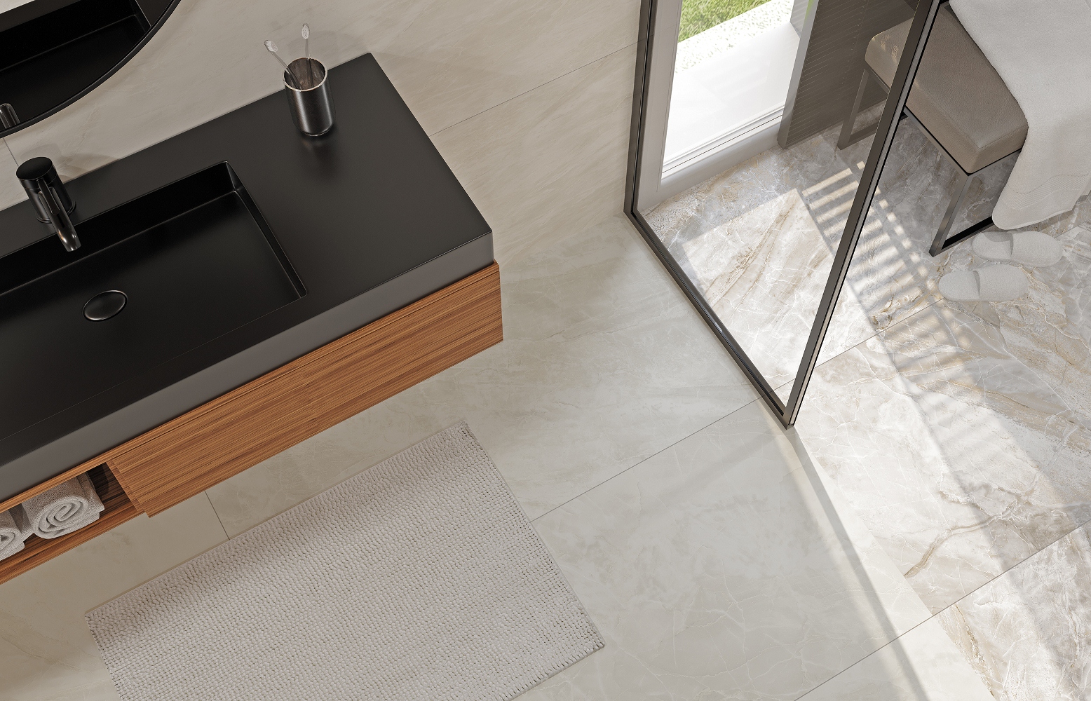 Керамический гранит Kerranova белый Каньон K-900/LR  лаппатированный 60х120