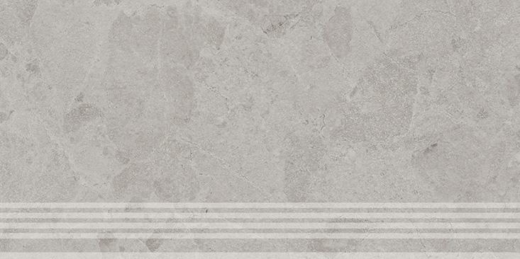 Керамическая ступень Kerama Marazzi Сплит серый светлый матовый обрезной 30x60x0,8